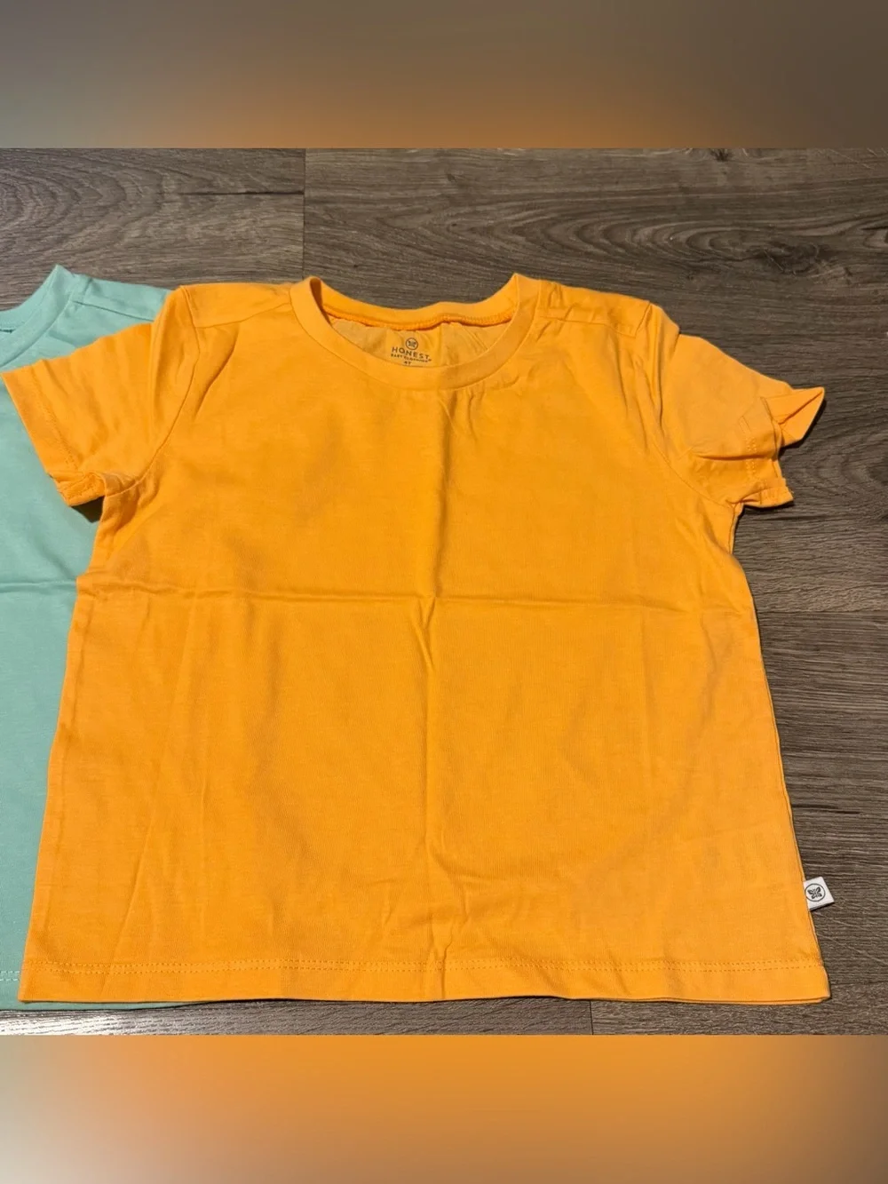 4t Toddler Boys Girls Children's Solid Crewneck Tshirts Yellow, Orange, Aqua
